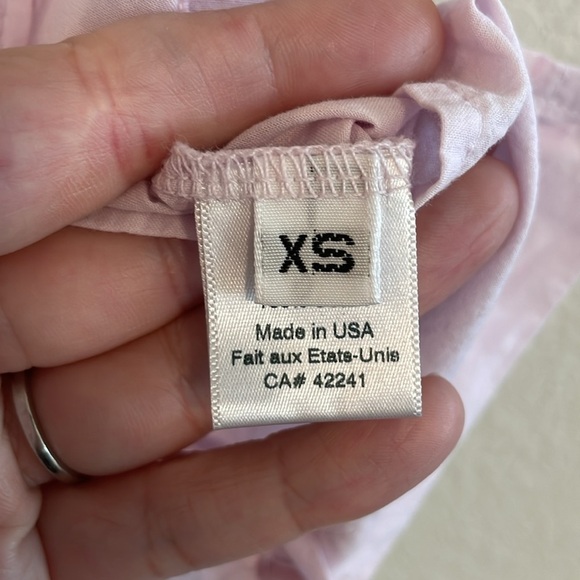 Stark X Women Button Front Shirt XS Pink 100% Cotton Lightweight Contemporary - Picture 9 of 14